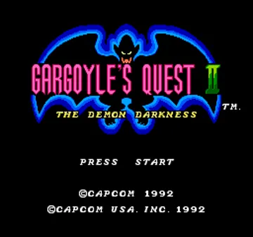 Gargoyle's Quest II (USA) screen shot title